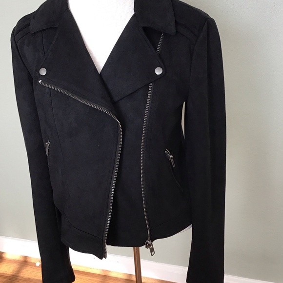 Philosophy Black Faux-Suede Moto Jacket XS - Picture 8 of 10